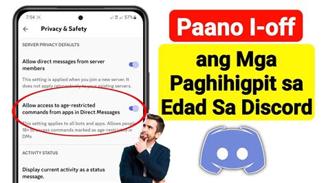 Paano I Off Ang Mga Paghihigpit Sa Edad Sa Discord 2023 YouTube