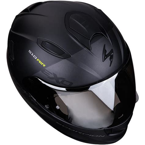 Casque Exo Air Pique Scorpion Noir Mat Argent Maxxess Fr Casque