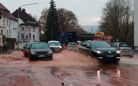 Großer Wasserrohrbruch in Saarbrücken