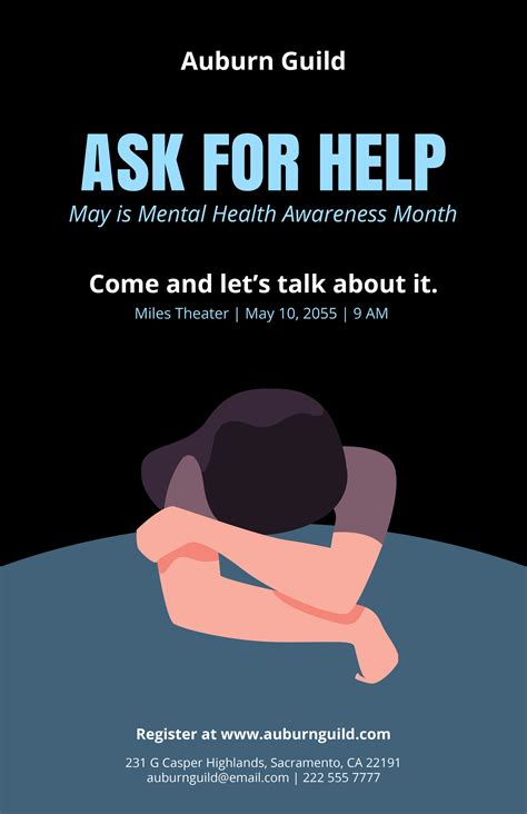 Mental Health Awareness Poster Template In Psd Illustrator Word