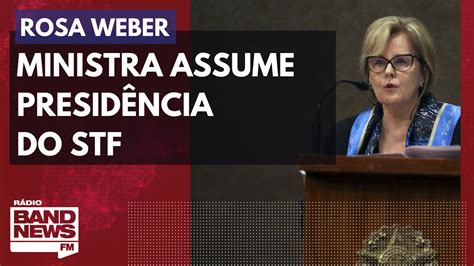 Rosa Weber assume presidência do STF e em discurso de posse defende a