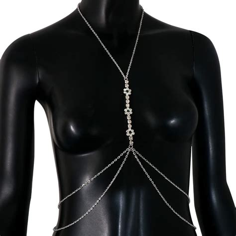 Buy Demon Eye Rhinestone Bra Chain Bikini Body Jewelry Festival