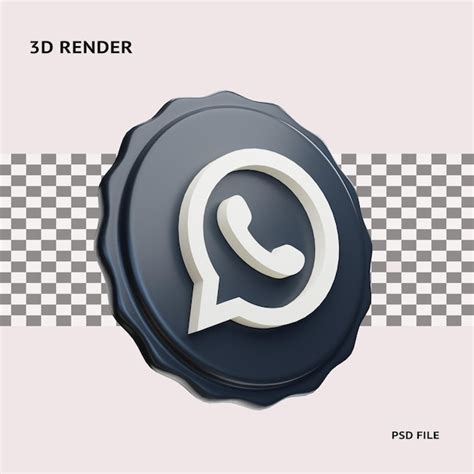 Objeto De Ilustraci N De Icono De Whatsapp De Renderizado D Con Fondo