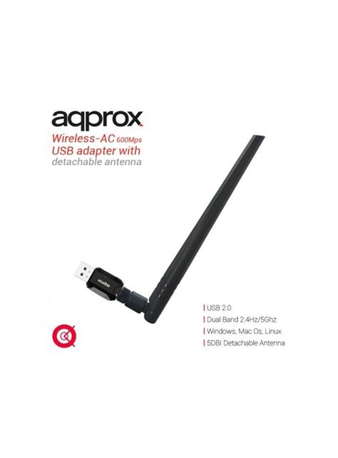 Adaptador Wifi Approx Ac600n Nano Con Antena