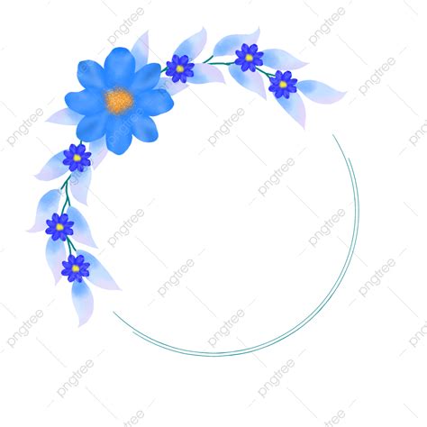 Blue Flower Wreath PNG Picture Blue Flower Wreath Blue Wreath Blue