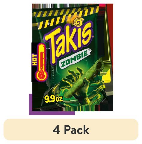 Shop 4 Pack Takis Zombie 9 9 Oz Sharing Size Bag Habanero And Cucumber Rolled Tortilla Chips