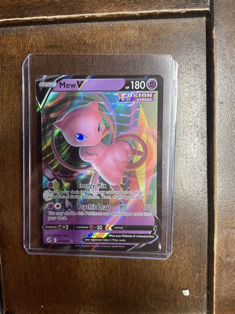 Mavin Pokemon Tcg Fusion Strike Mew V