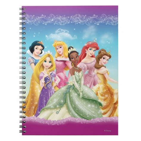 Disney Princesses 10 Spiral Notebook Zazzle