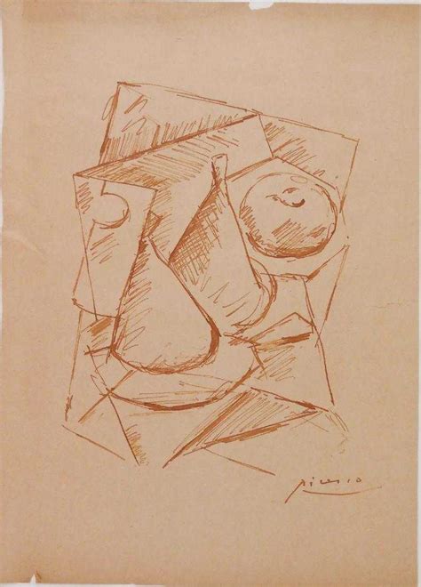 Pablo Picasso 1881 1973 Pen And Ink Drawing