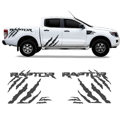 Kit Adesivo Ford Ranger Raptor Faixa Lateral Grafite Tuning Submarino