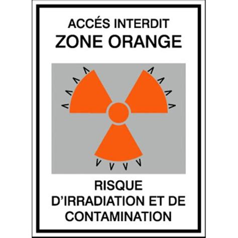 Panneau de sécurité radioactivité zone orange panneau danger signa print