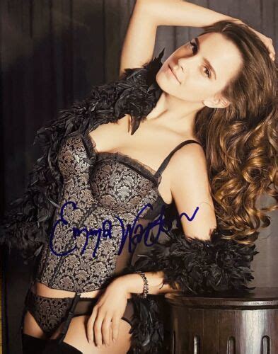 Emma Watson Signed X Risqu Photo