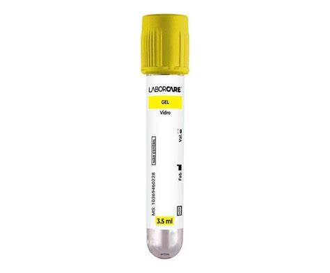 Tubo De Coleta A Vacuo Gel Amarelo 5 0 Ml 13x100mm Vidro C 100