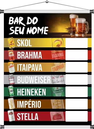 Banner Bar Adega Cerveja Bebidas 1 2 Metro X 80cm