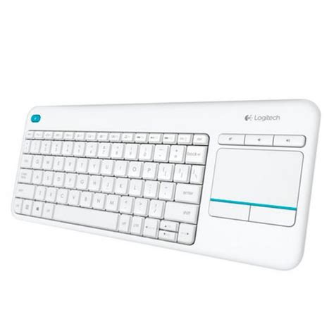 Teclado Logitech K400 Plus Branco Tec Touchpad Ina