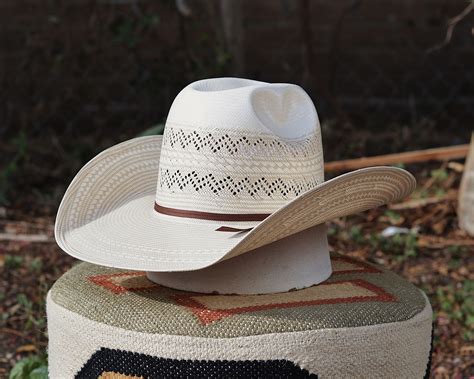 American Cowboy Hat Mens Straw Minnick 58 Natural 65365