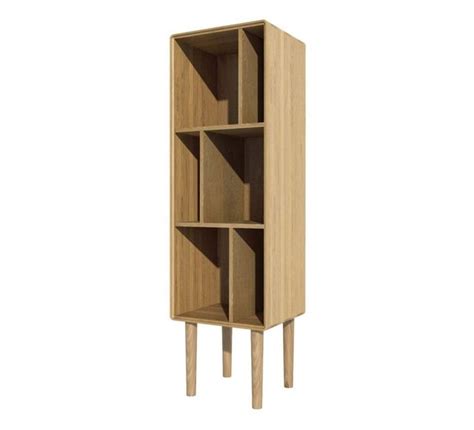 Skerne Oak Narrow Open Shelving Unit