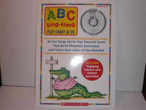 Scholastic Abc Sing Along Flip Chart With Cd Pre K To 1 Grade Large Format 1788624111