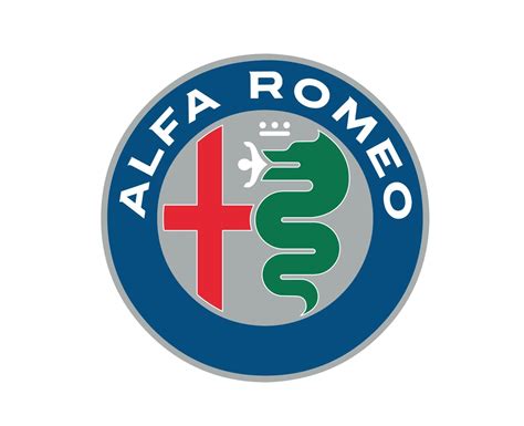 Alfa Romeo Brand Symbol Logo Design Italian Cars Automobile Vector