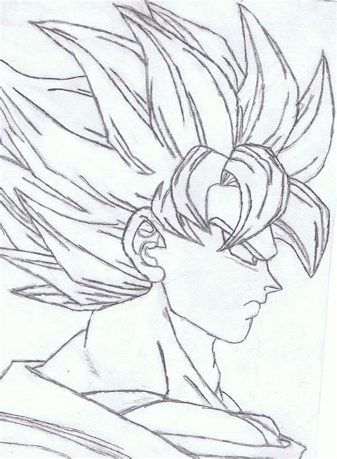 Goku Face Drawing at PaintingValley.com | Explore collection of Goku ...