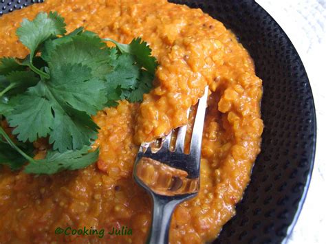 Cooking Julia Dhal De Lentilles Corail Aux Tomates