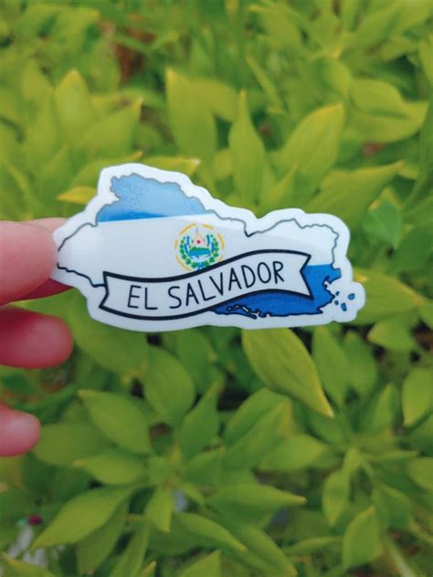 El Salvador Sticker Laminate Waterproof Sticker Etsy