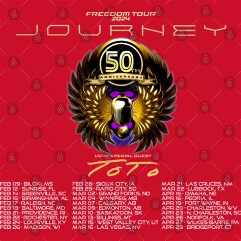 Journey Freedom Tour 2024 With Toto 2024 Concert Poster Set Sold By