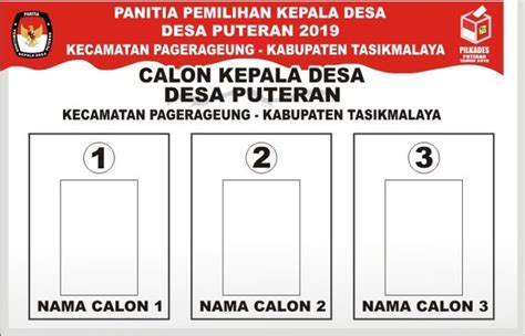 Contoh Surat Suara Pilkades