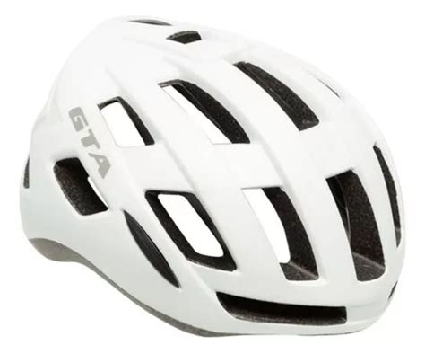 Capacete Mtb Gta Rider Ciclismo Led Traseiro Inmold Cor Branco Tamanho