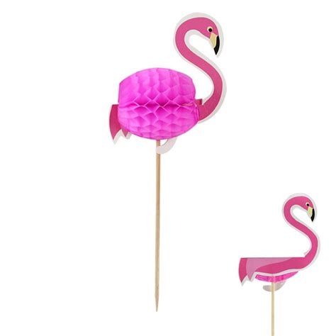 Flamingo Ananas Cupcake Topper Fruit Tandenstoker Grandado