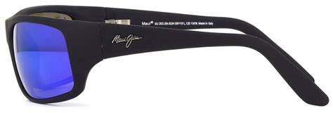 Maui Jim Peahi H202 10 Polarized Wrap Sunglasses Blue Hawaii Free