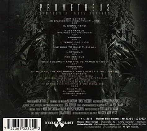 Prometheus Symphonia Ignis Divinus By Luca Turilli S Rhapsody CD