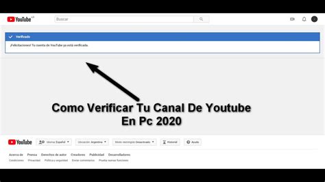 Como Verificar Tu Canal De Youtube Desde Pc Julio De Youtube