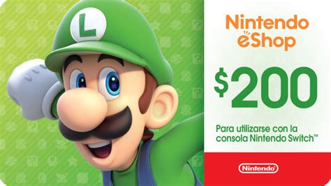 Tarjeta Digital De Regalo Para Nintendo EShop 200