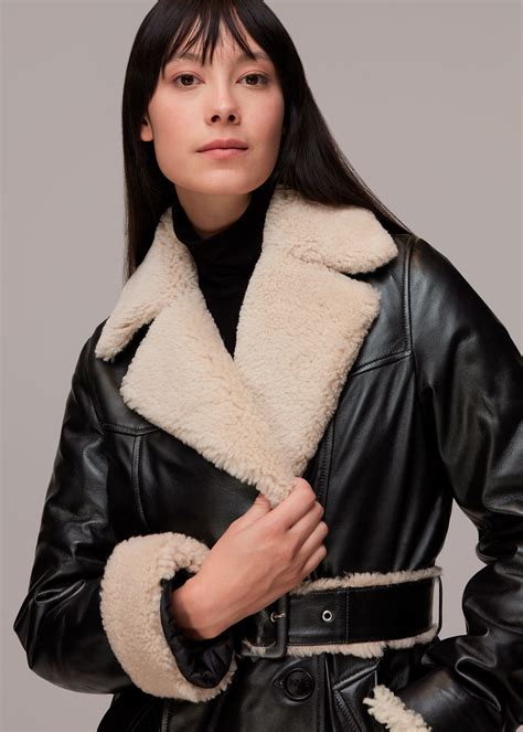 Blackmulti Maya Leather Belted Coat Whistles