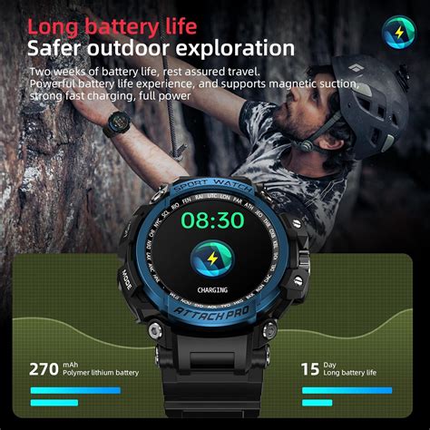 LOKMAT Reloj Inteligente Militar Impermeable Bluetooth Llamada