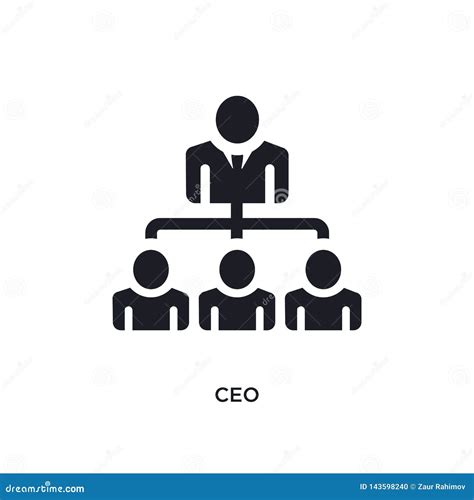 Black Ceo Isolated Vector Icon Simple Element Illustration From