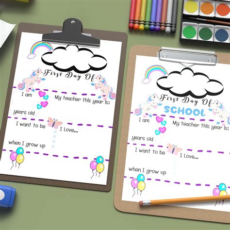 Editable First Day of School Sign Template - KY designX