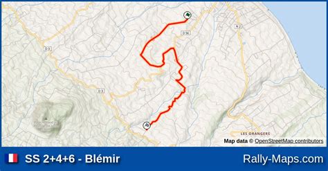 SS 2 4 6 Blémir stage map Ronde de l Est 2013 Coupe Rally