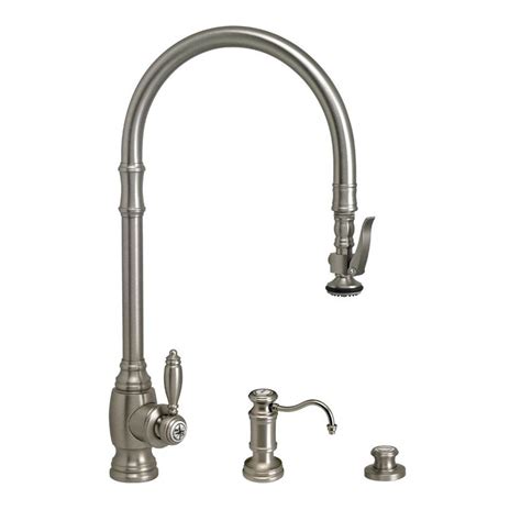 Waterstone Traditional Extended Reach Plp Pulldown Faucet 3pc Suite