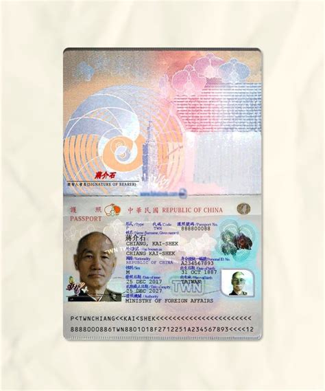 Taiwan Passport Fake Template Download Fake Fakesample