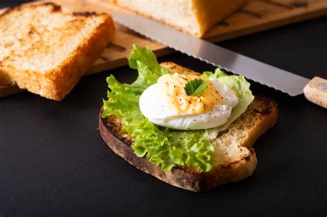 Premium Photo Organic Food Breakfast Concept Homemade Poached Egg Or