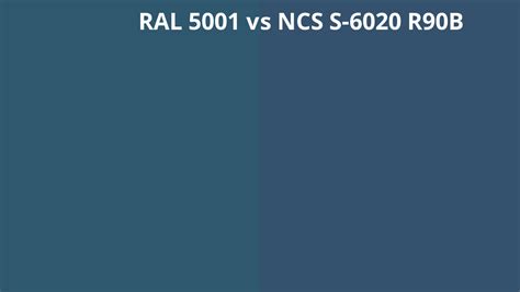 Ral 5001 Vs Ncs S 6020 R90b Ral Colour Chart Uk