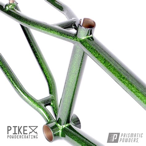 Bmx Bicycle Frame Done In Disco Moss Clear Vision And Ink Black