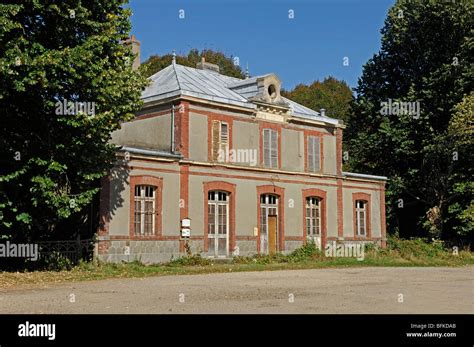 Old Station At Mortain In The Manche 50 Departement Of France Stock