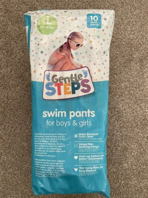 Gentle Steps Swim Pantsdiapers For Boys And Girls Sz L 32 40 Lbs 10 Ct