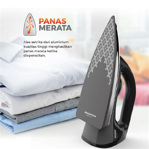 Jual Maspion Setrika Listrik Dry Iron 350 Watt HA380 HA 380