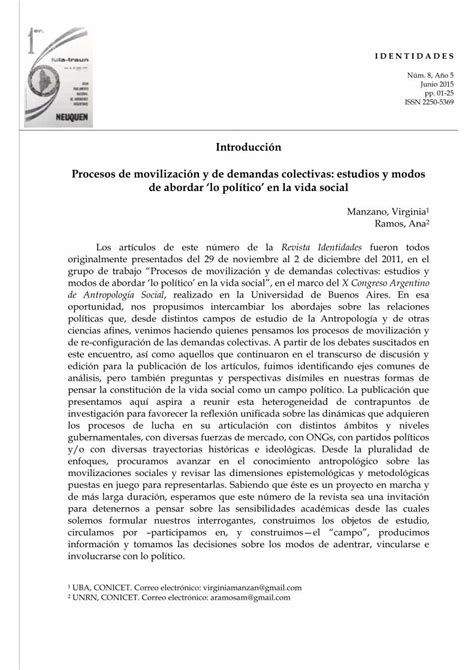 Pdf Introducci N Procesos De Movilizaci N Y De Demandas Pdf