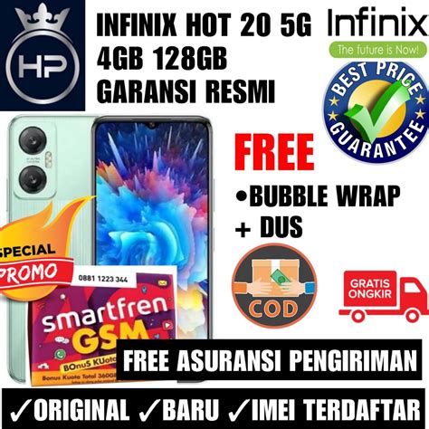 Jual INFINIX HOT 20 5G 4 128 HOT 20S 4G 8 128 GARANSI RESMI Shopee