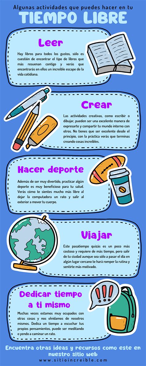 Hhh Traea Algunas Actividades Que Puedes Hacer En Tu TIEMPO LIBRE